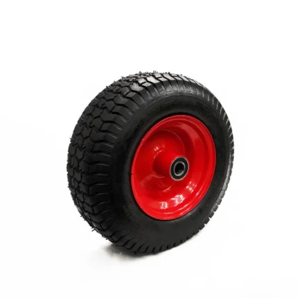 PU Foam Wheel with Red Steel Hub for Lawn & Garden
