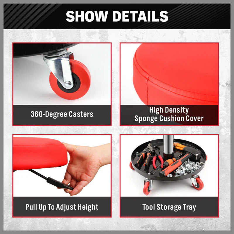 Round Garage Stool - Image 3