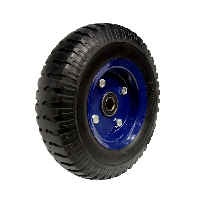 8" 2.50-4 Solid Trolley Wheel – Jockey Puncture Proof Tyre, Single-Sided Hub Design, 16mm Bore - Image 3