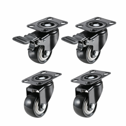 1.5-Inch Black Diamond Swivel Caster Wheel with / without Brake