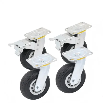 6-Inch Heavy Duty Thickened Silent High-Elastic Swivel Caster Wheel with / without Brake