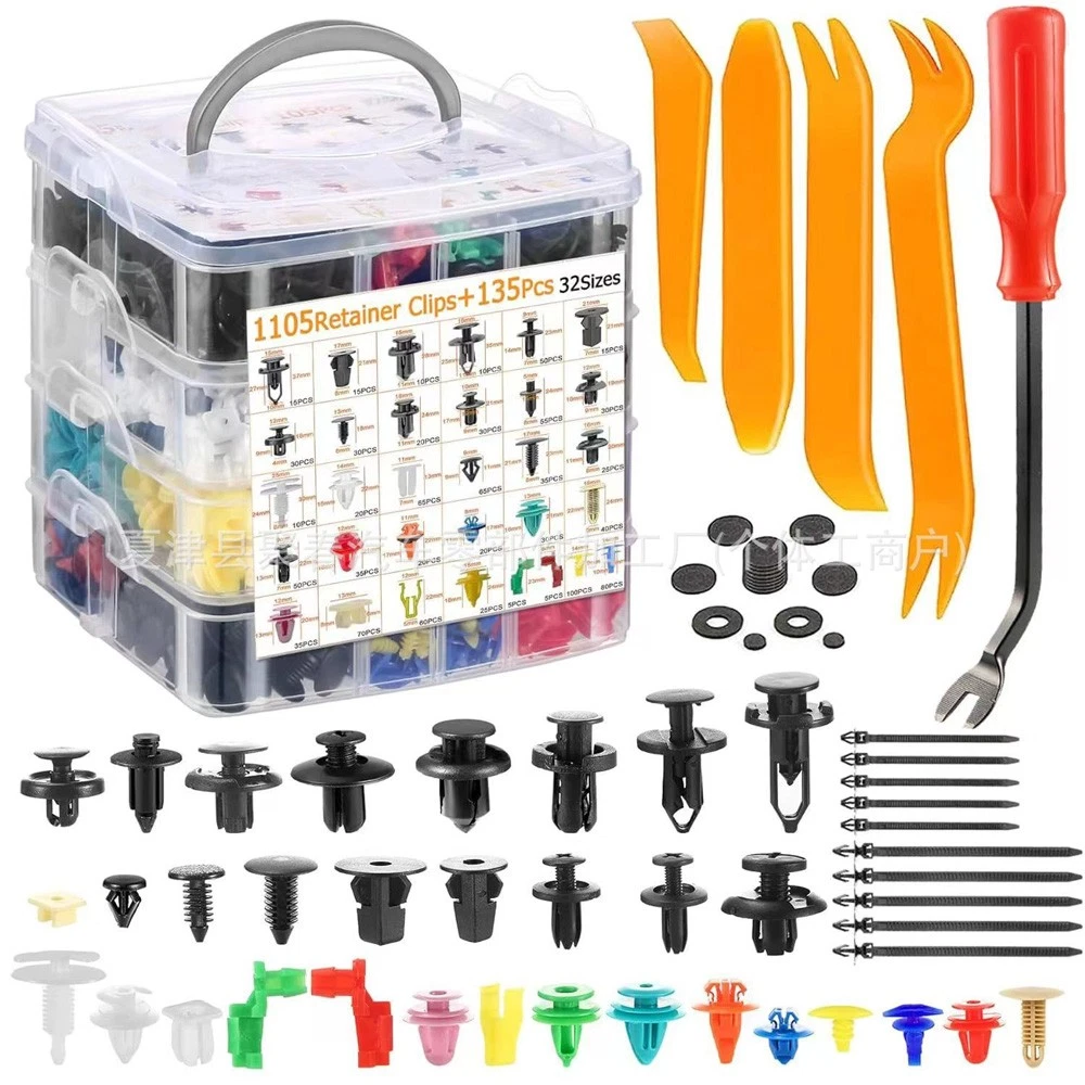1240PCS Automotive Fastener Clip Kit