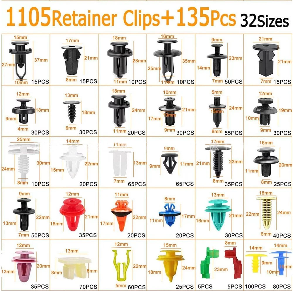 1240PCS Automotive Fastener Clip Kit - Image 8