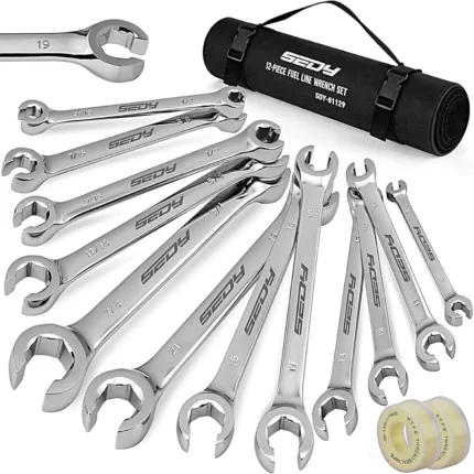 12PC Wrench Set with Roll Pouch