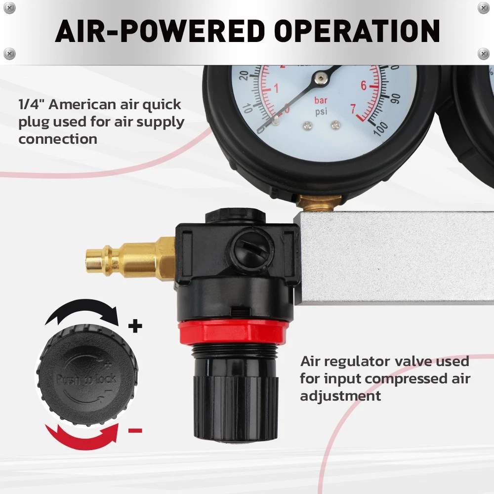 4PC TU-21 Cylinder Leak Pressure Gauge Automotive Tester - Image 6