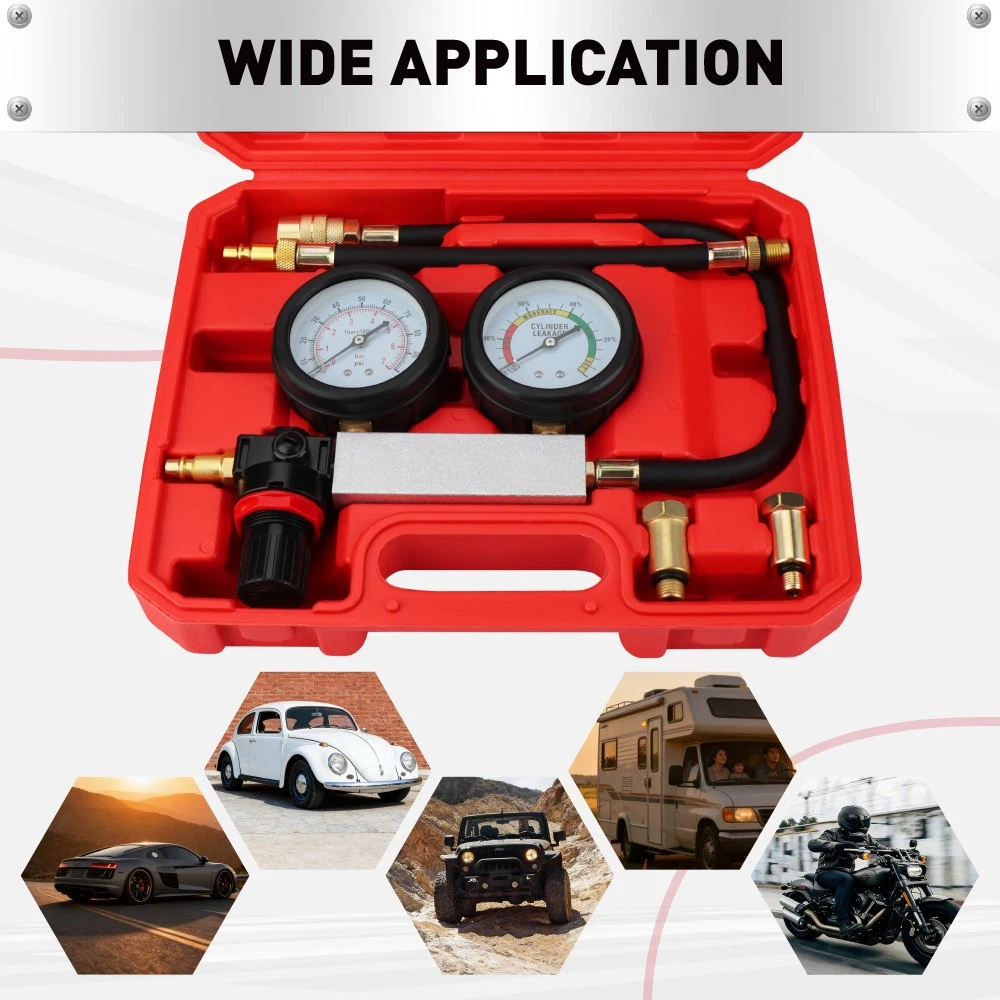 4PC TU-21 Cylinder Leak Pressure Gauge Automotive Tester - Image 4