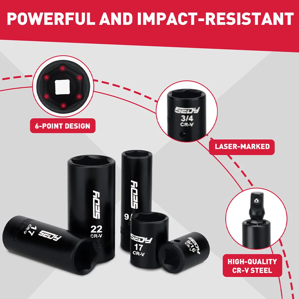 96PCS 3/8" Drive Socket Set - Image 4