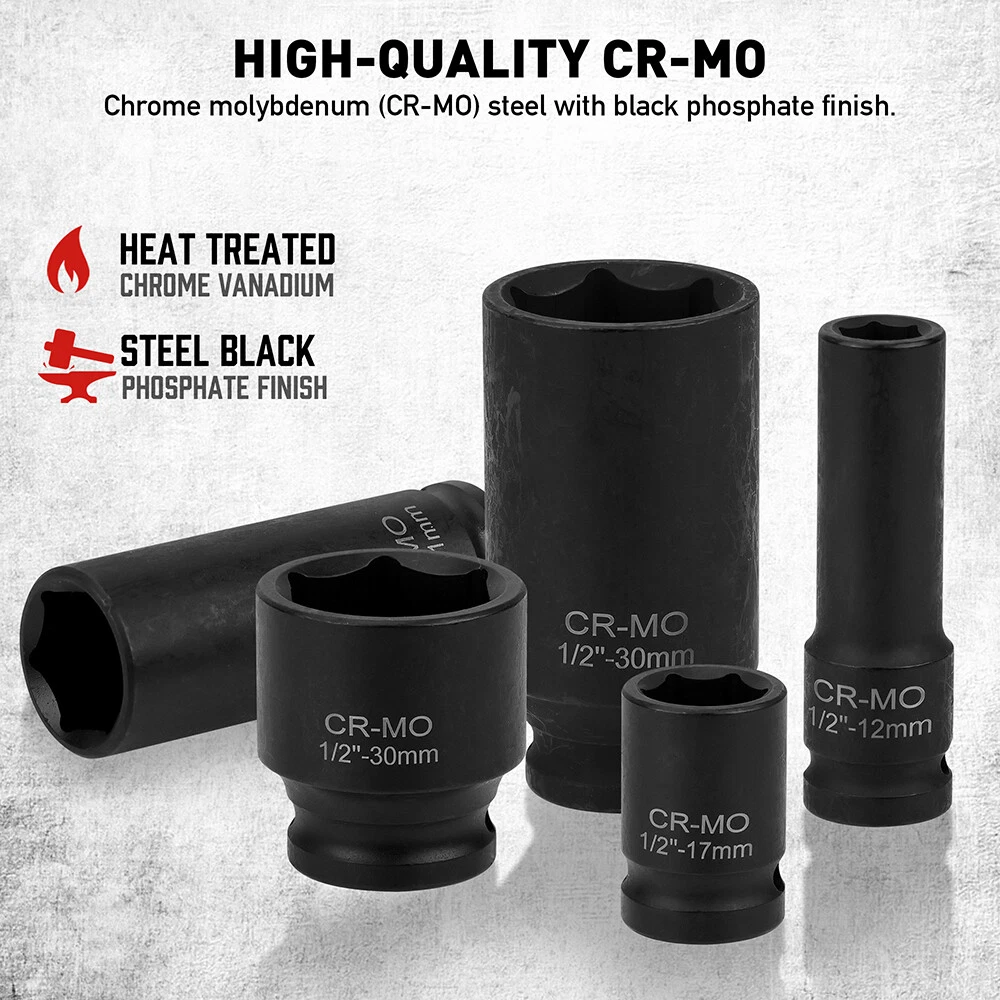 35PC 1/2" Drive Impact Socket Set - Image 5