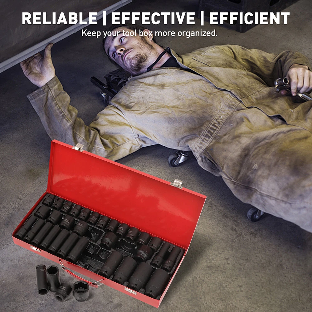 35PC 1/2" Drive Impact Socket Set - Image 2