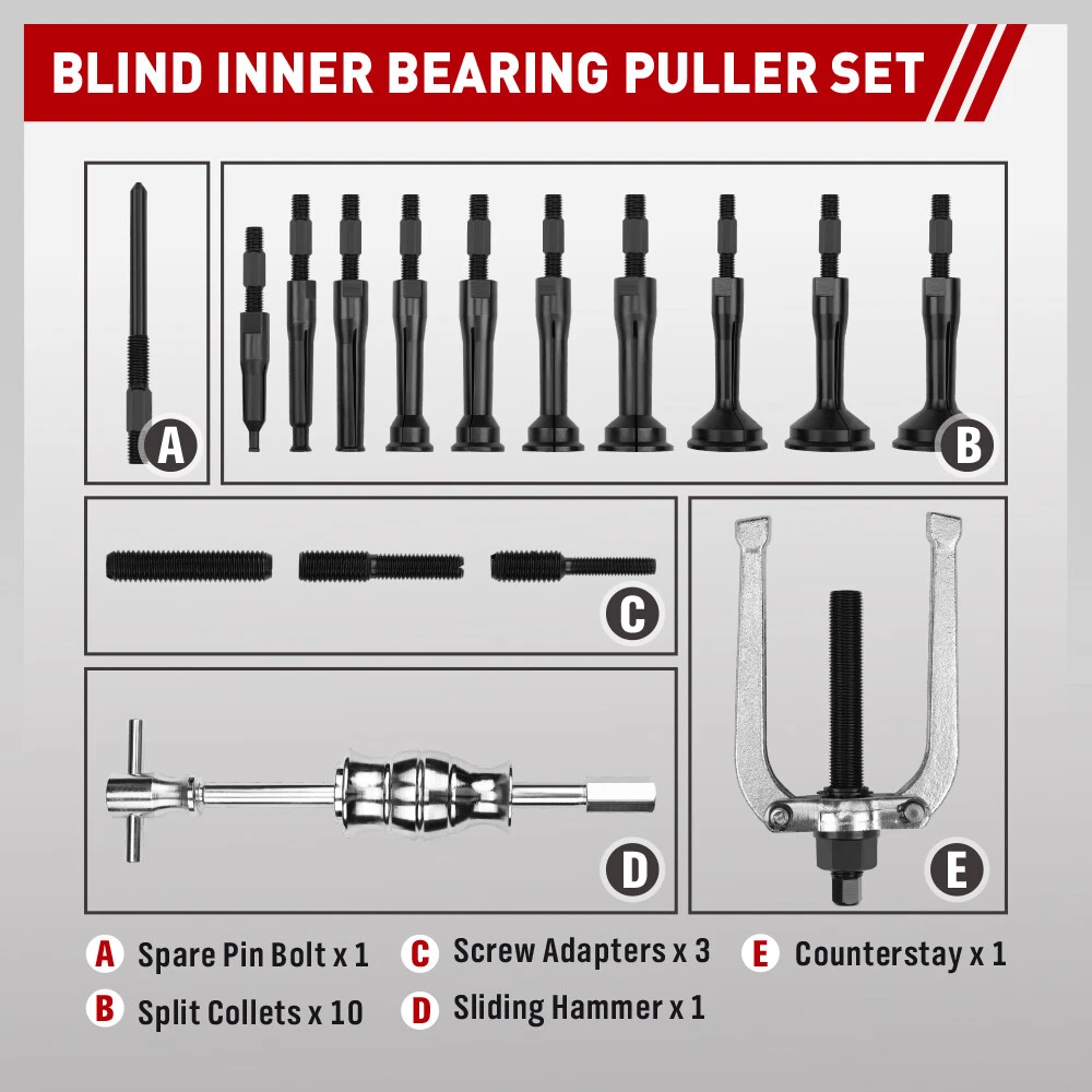 16PC Internal Bearing Puller Set - Image 5