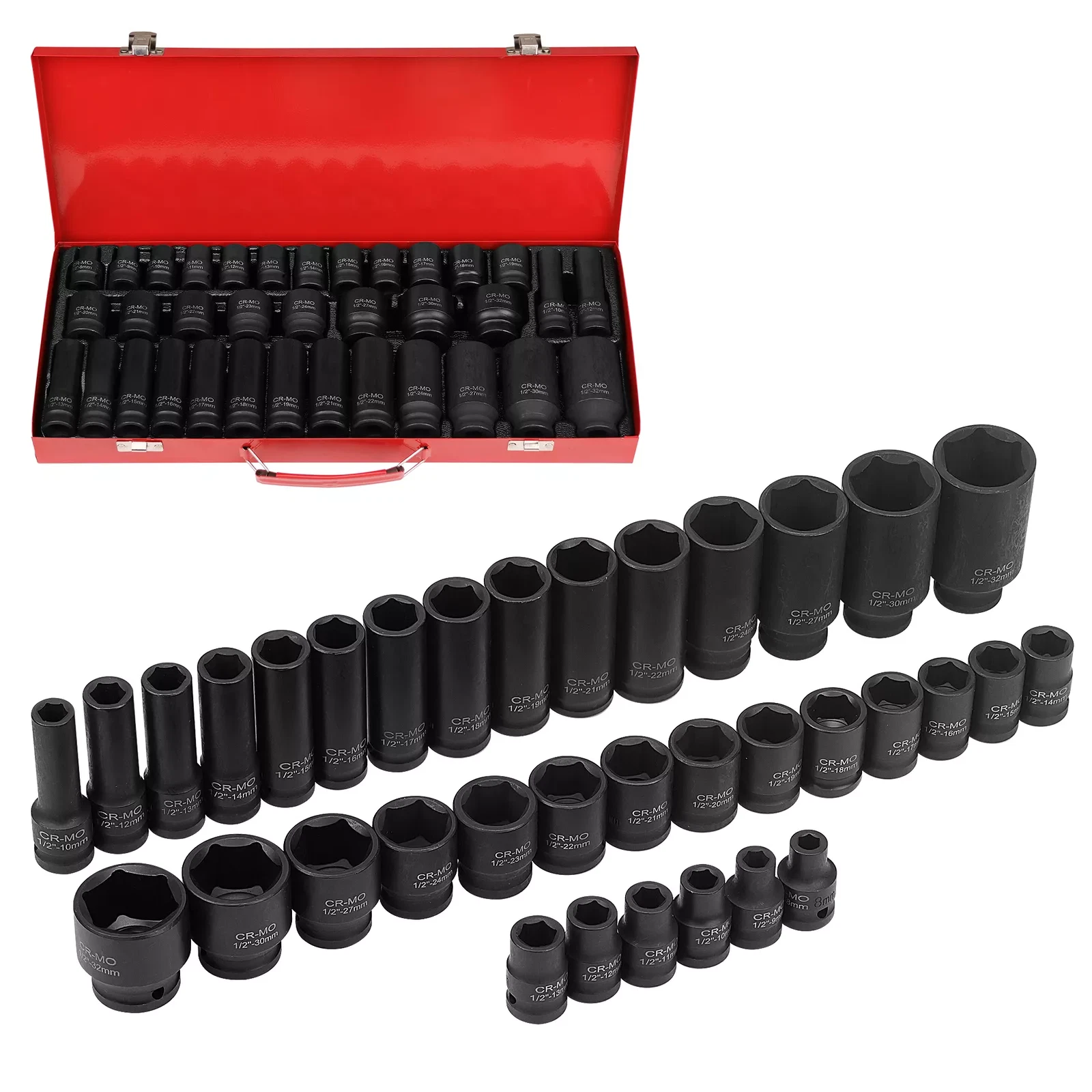 35PC 1/2" Drive Impact Socket Set - Image 9