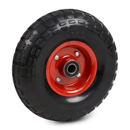 10" Solid Wheel with Red Steel Hub