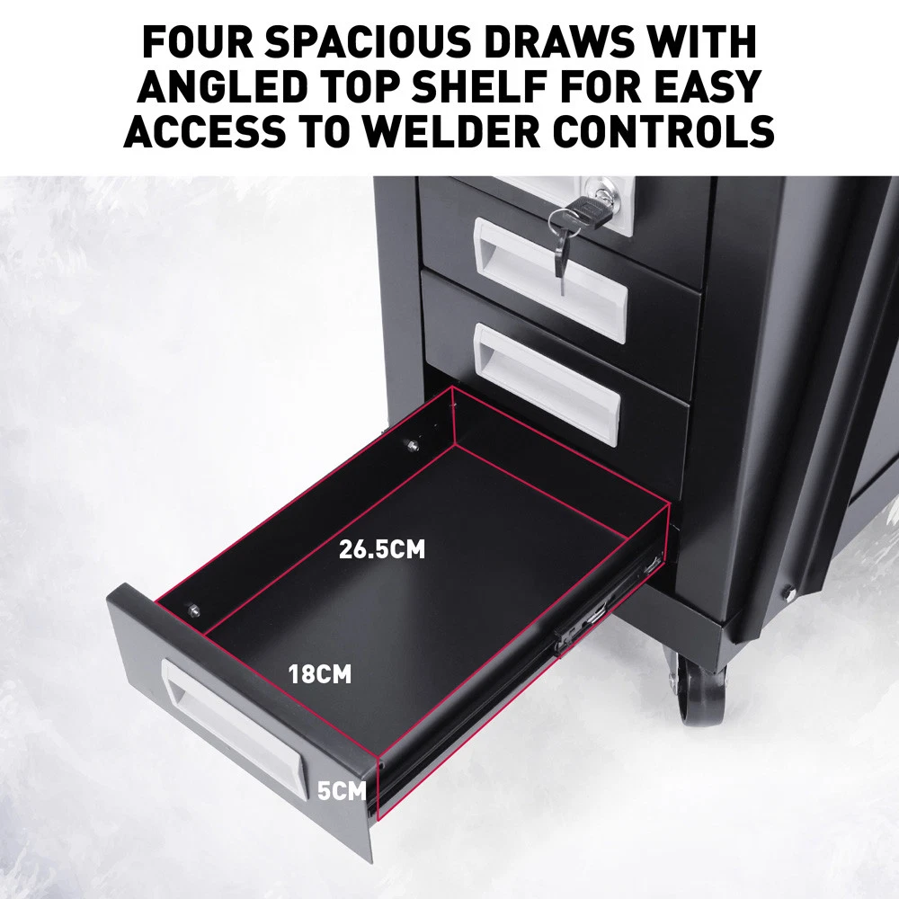 Welding Cart With Lockable Drawer - Image 8