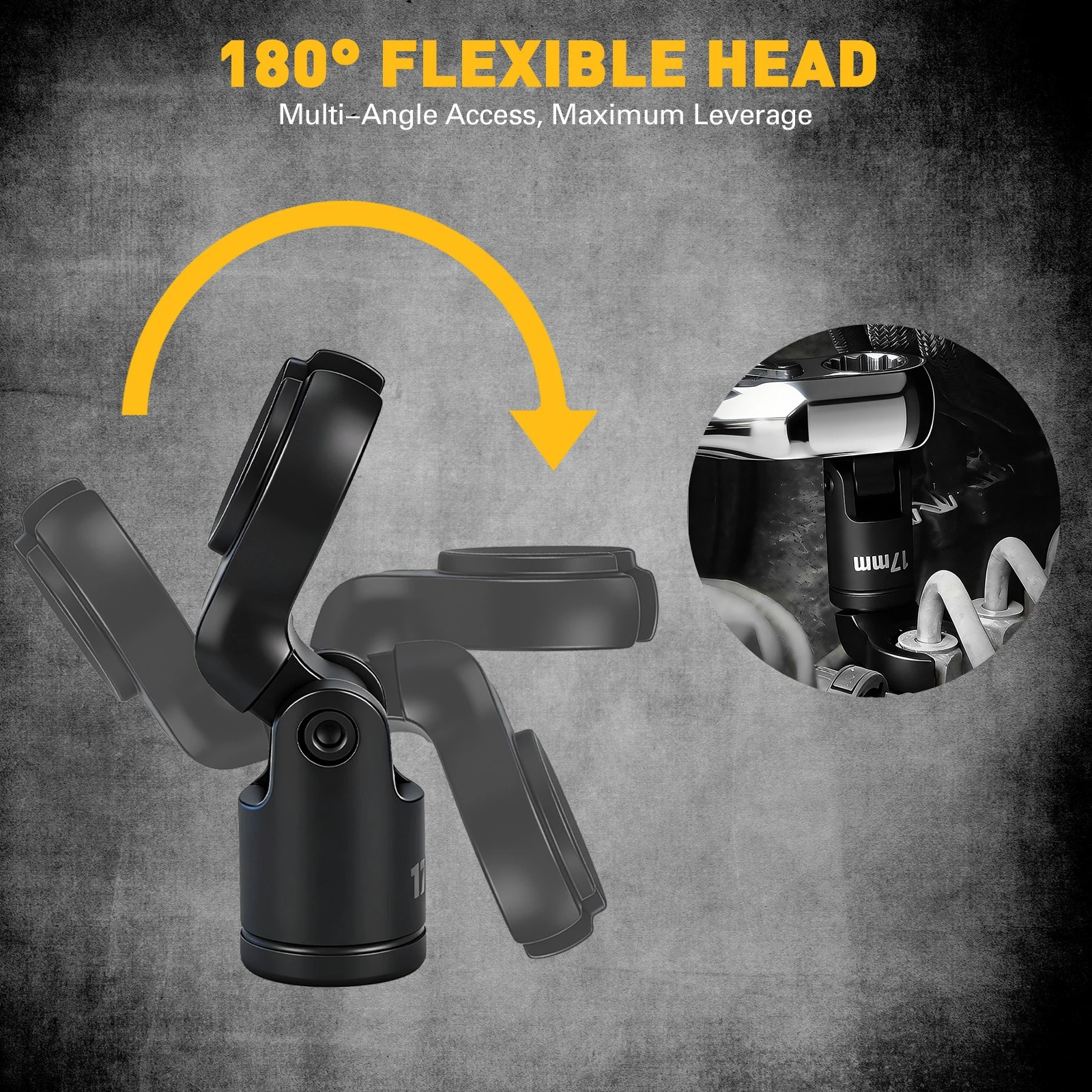 8PC Short Flexible Head Crowfoot Wrench Set - Image 5