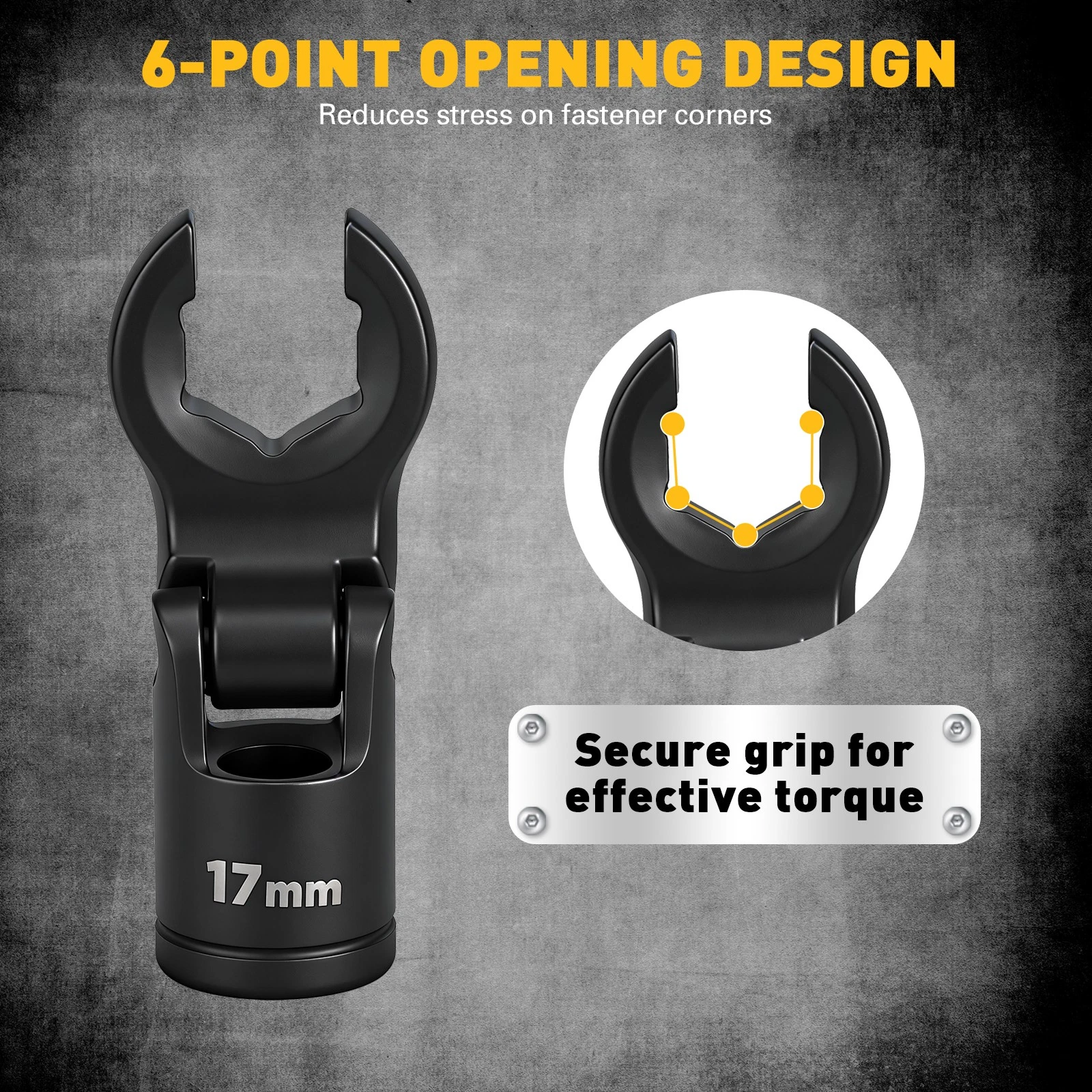 8PC Short Flexible Head Crowfoot Wrench Set - Image 3