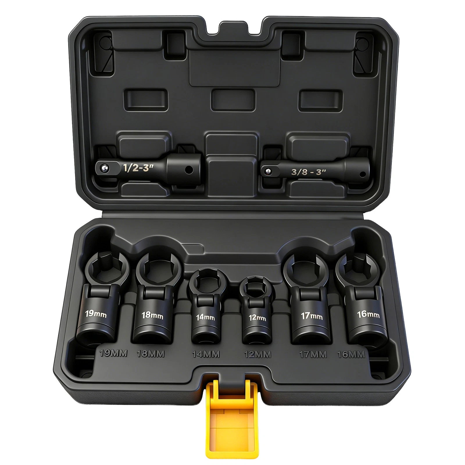 8PC Short Flexible Head Crowfoot Wrench Set - Image 6