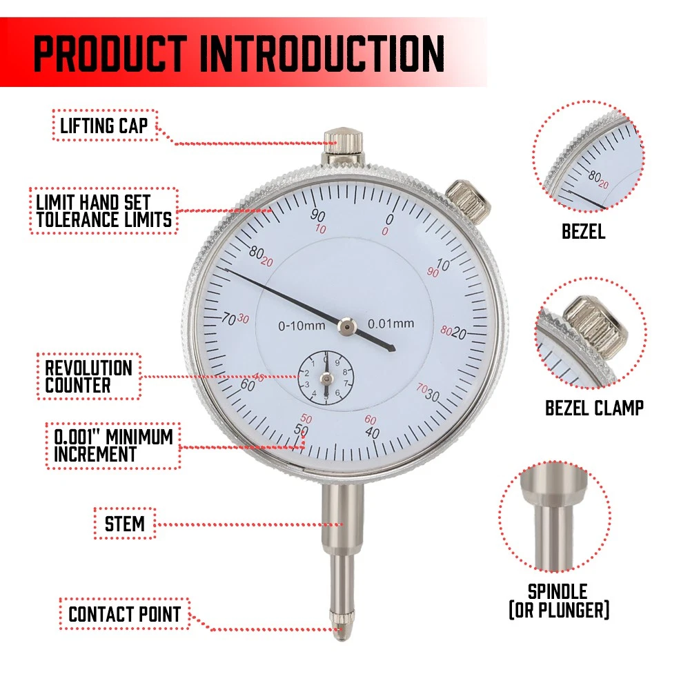22PC Dial Indicator Gauge Set - Image 4