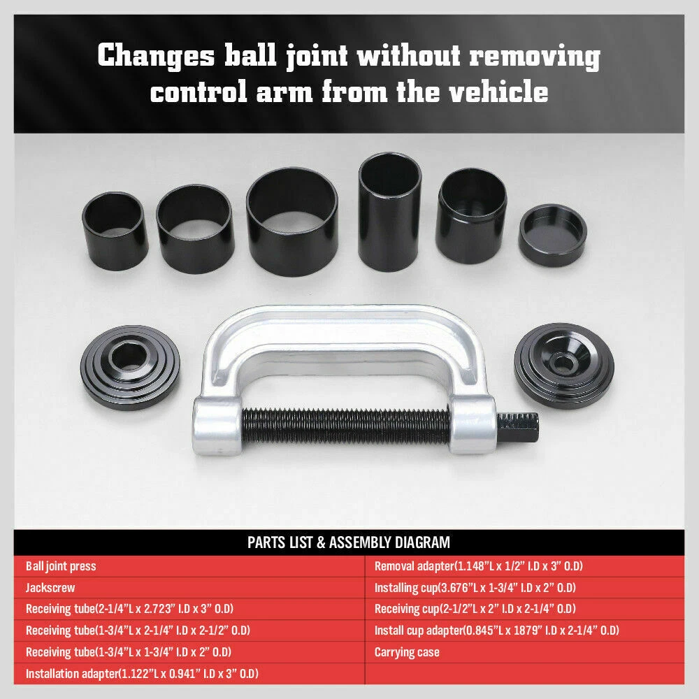 “10PC C-Clamp Ball Joint Installer/Remover Tool Set - Image 3