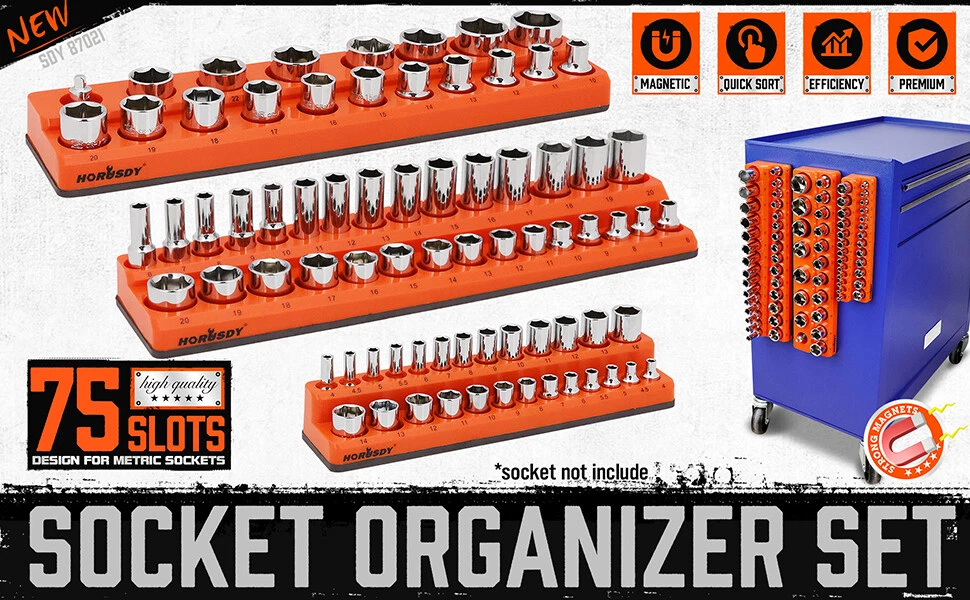 Metric Magnetic Socket Organizer - Image 3