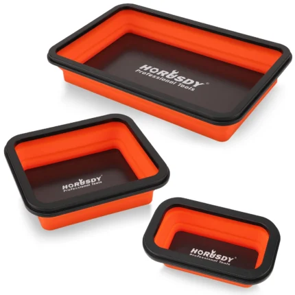 3PC Orange & Black Silicone Trays