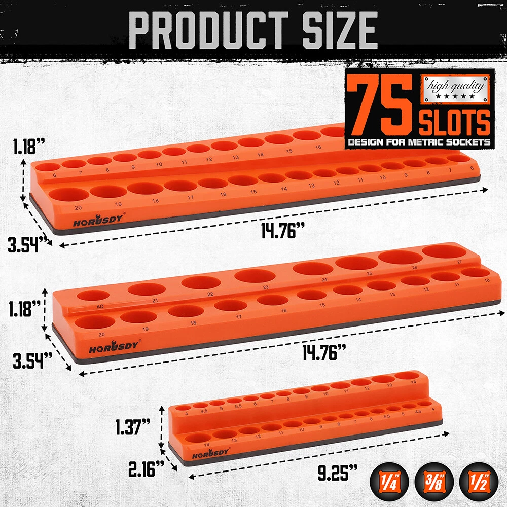 Metric Magnetic Socket Organizer - Image 5