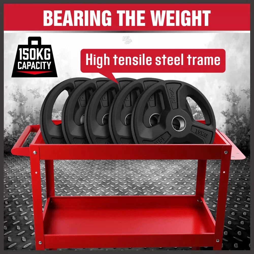 3-Tier Tool Cart Trolley Toolbox Workshop Garage Storage 150KG Organizer Garage - Image 8