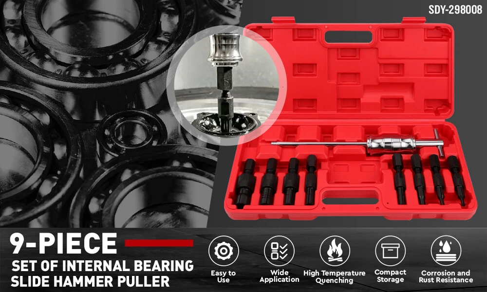 9PC Internal Bearing Slide Hammer Puller Set - Image 10