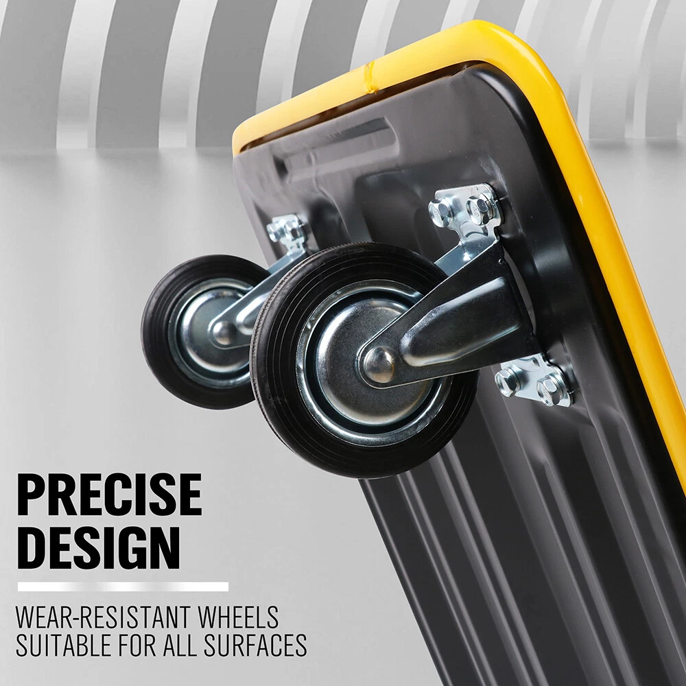 150KG Small Yellow-Black Platform Cart - Image 2
