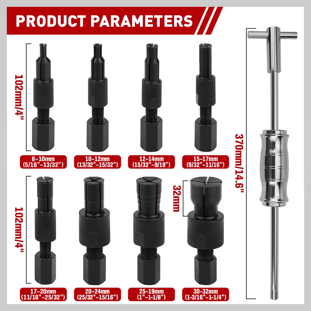 9PC Internal Bearing Slide Hammer Puller Set - Image 9