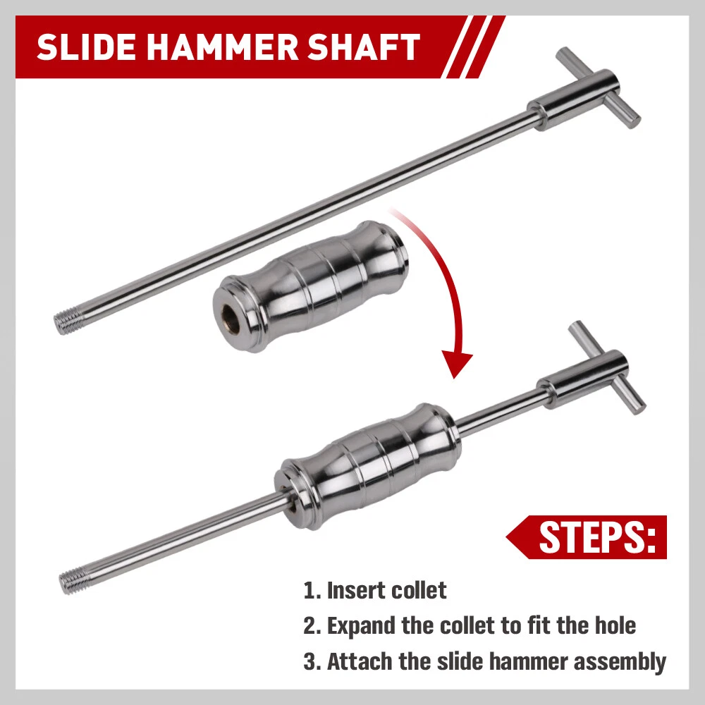 9PC Internal Bearing Slide Hammer Puller Set - Image 8