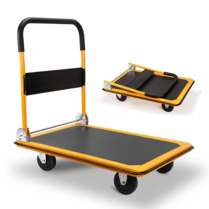 300KG Large Yellow-Black Platform Cart