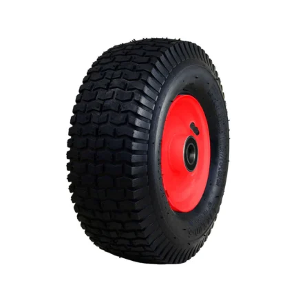 13" Pneumatic Trolley Wheel 5.00-6 with 25.4mm Bore - Heavy Duty Tyre with Steel Rim
