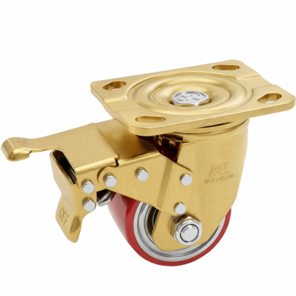 3-Inch Heavy Duty PU Swivel Caster with Brake
