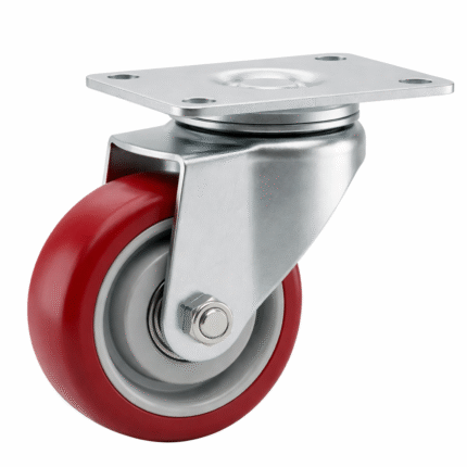 3-Inch Red Swivel Caster