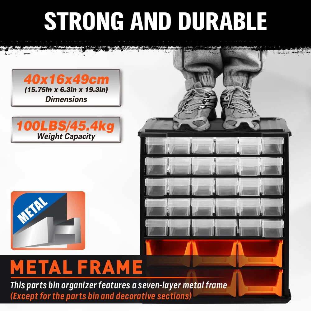 36-Piece Metal Tool Box Set - Image 5