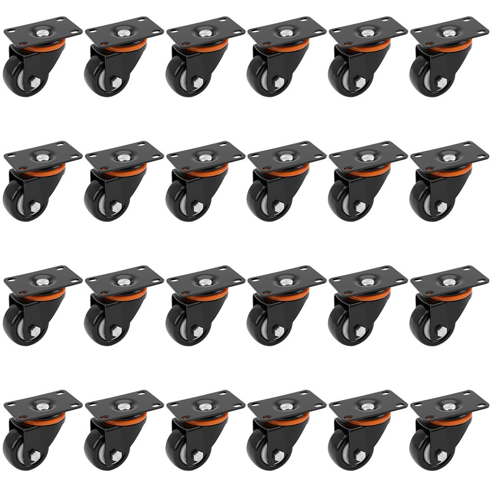 2.5-Inch Black Swivel Caster - Image 3