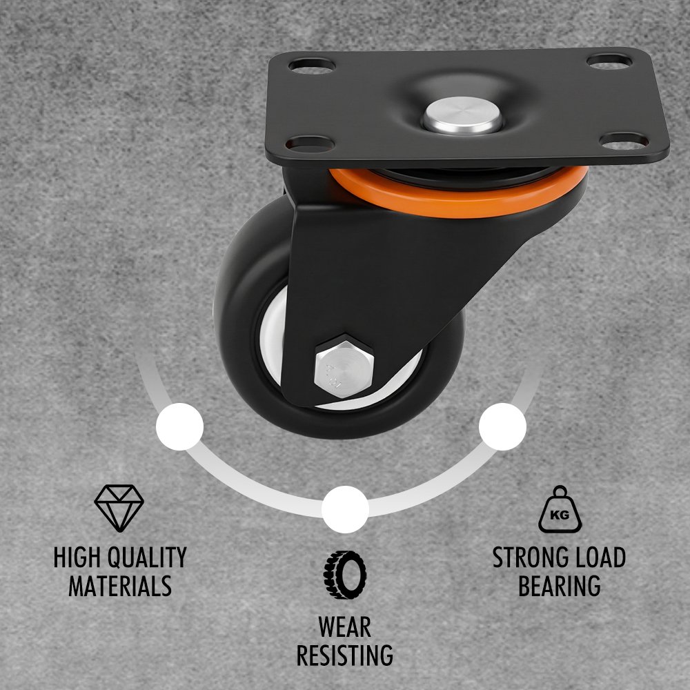 2.5-Inch Black Swivel Caster - Image 5