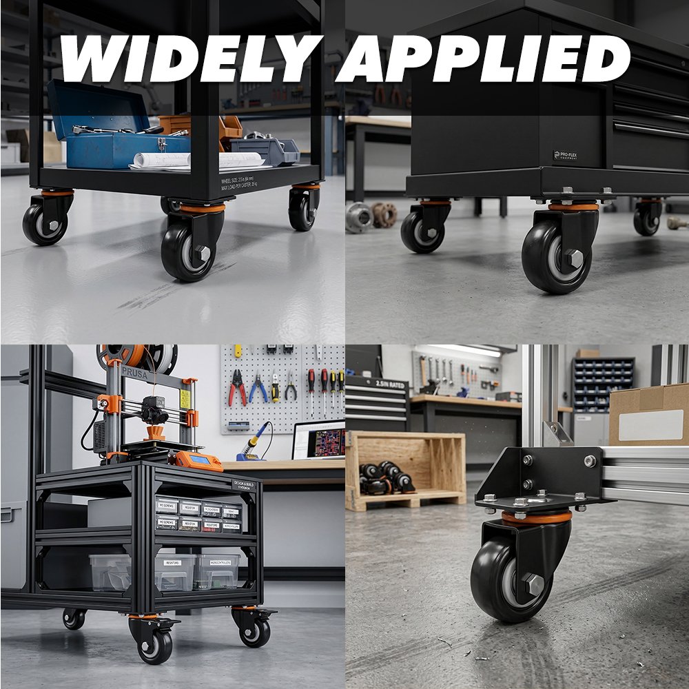 2.5-Inch Black Swivel Caster - Image 7